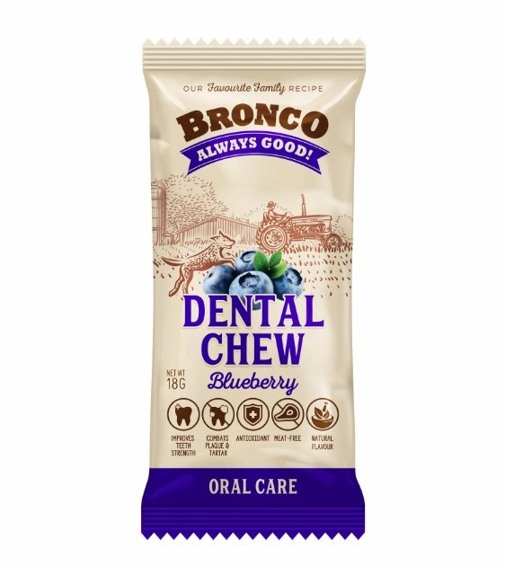 Bronco Dental Dog Chew (Blueberry) dog chews,dog bones