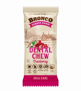 Bronco Dental Dog Chew (Cranberry) pet coat care,skin health