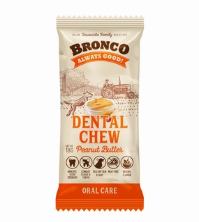 Bronco Dental Dog Chew (Peanut Butter) pet coat care,skin health