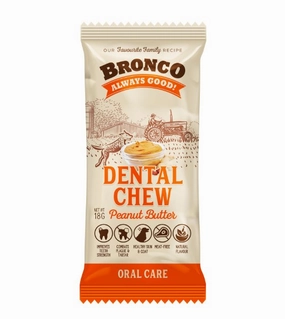 Bronco Dental Dog Chew (Peanut Butter) dog hygiene,clean pet