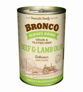 Bronco Grain & Gluten Free Canned Wet Dog Food (Beef & Lamb Olio) dog gifts,pet keepsakes