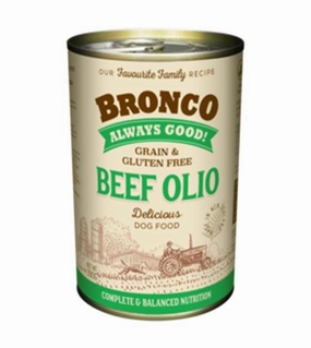Bronco Grain & Gluten Free Canned Wet Dog Food (Beef Olio) dog gifts,pet keepsakes