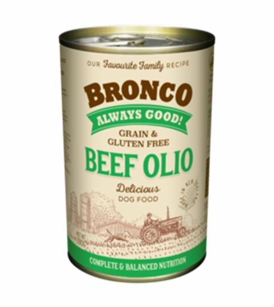Bronco Grain & Gluten Free Canned Wet Dog Food (Beef Olio) dog gifts,pet keepsakes