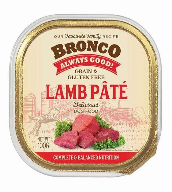 Bronco Grain & Gluten Free Casserole Tray Wet Dog Food (Lamb Pt) dog gifts,pet keepsakes