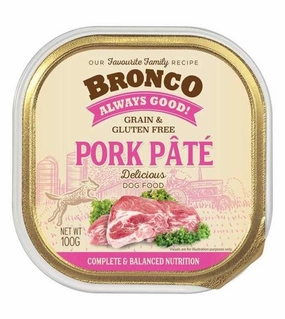 Bronco Grain & Gluten Free Casserole Tray Wet Dog Food (Pork Pt) dog gifts,pet keepsakes