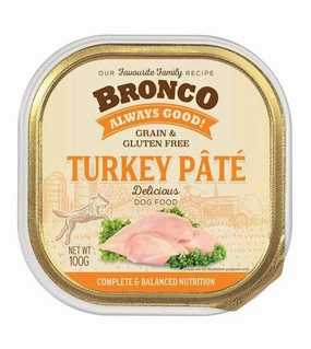 Bronco Grain & Gluten Free Casserole Tray Wet Dog Food (Turkey Pt) dog gifts,pet keepsakes