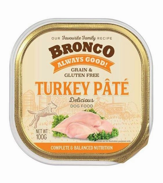 Bronco Grain & Gluten Free Casserole Tray Wet Dog Food (Turkey Pt) dog gifts,pet keepsakes