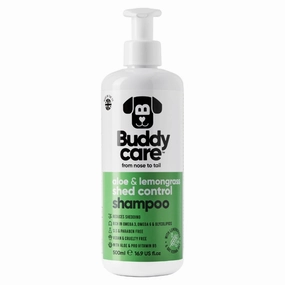 Buddycare Shed Control With Aloe & Lemongrass Dog Shampoo 500ml freeze dried dog food,raw nutrition dog,dog freeze dried kibble