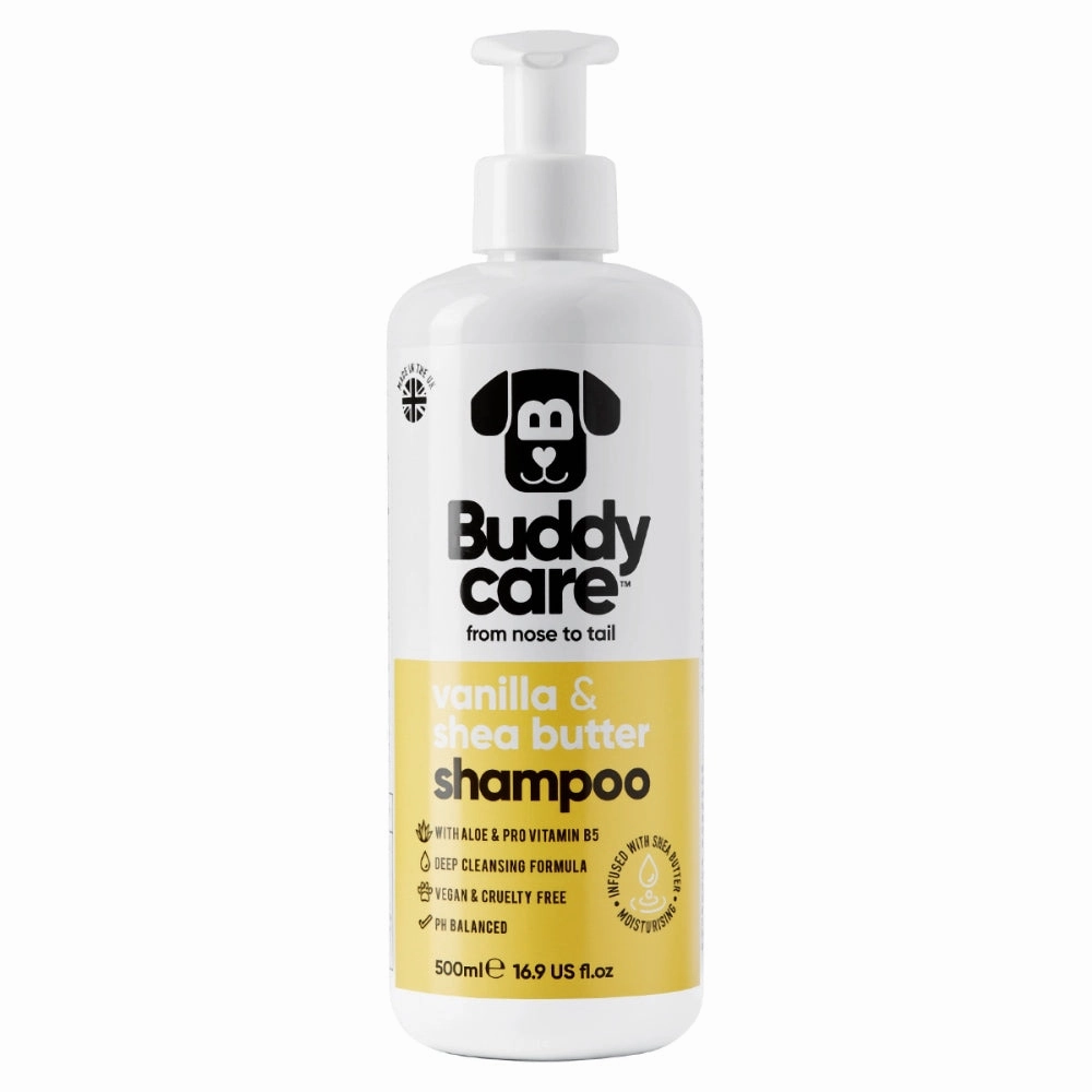 Buddycare Vanilla & Shea Butter Dog Shampoo 500ml freeze dried dog food,raw nutrition dog,dog freeze dried kibble