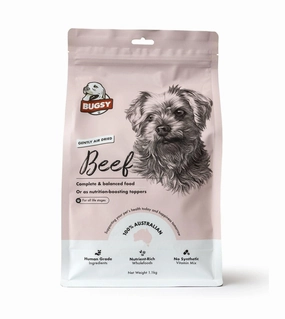 Bugsy Gently Air Dried Complete & Balanced Raw Dog Food (Beef) air-dried dog food,dehydrated dog food