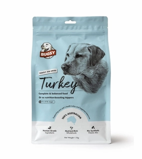 Bugsy Gently Air Dried Complete & Balanced Raw Dog Food (Turkey) air-dried dog food,dehydrated dog food
