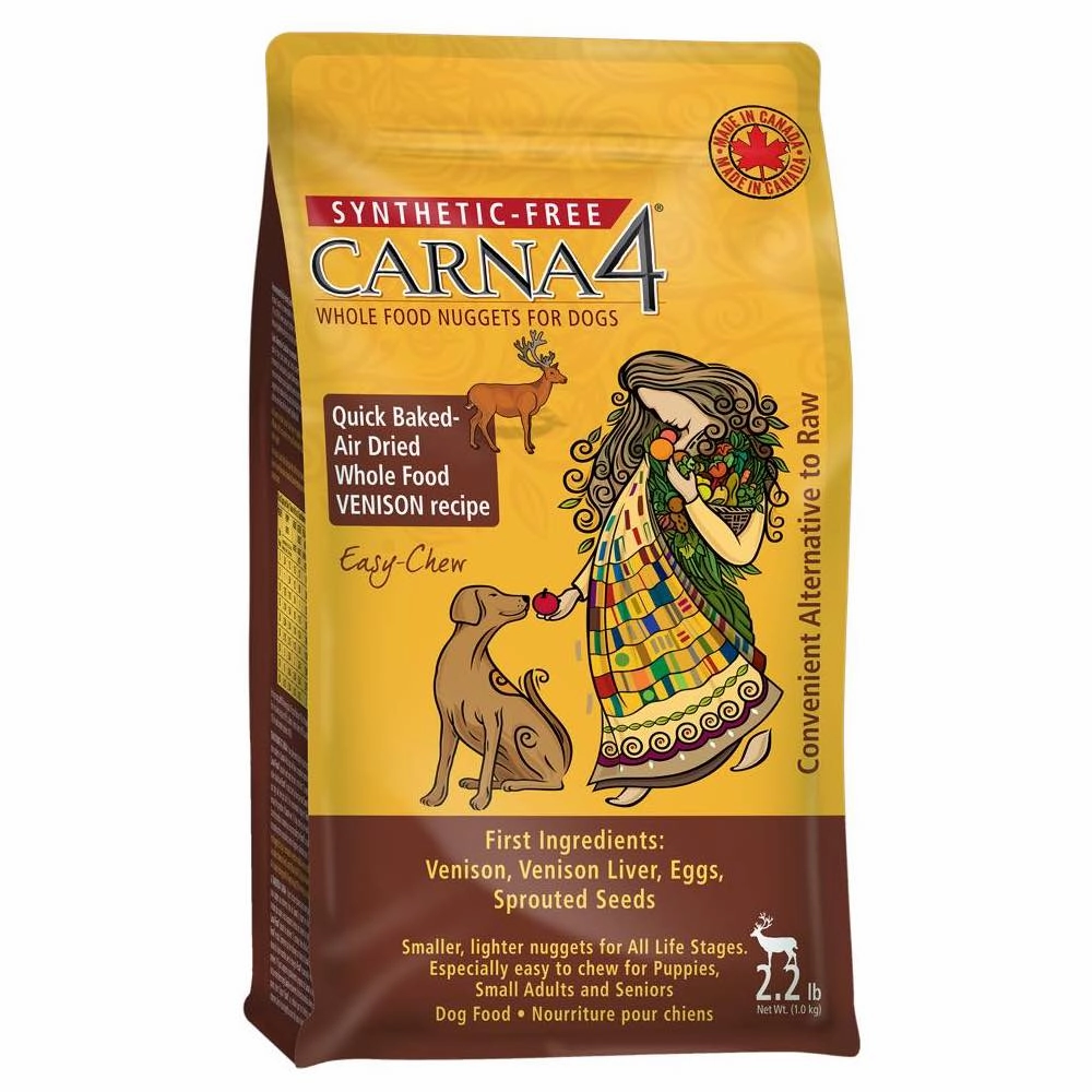 BUNDLE DEAL: Carna4 Quick Baked Air Dried Easy Chew Venison Grain-Free Dry Dog Food freeze dried dog food,raw nutrition dog,dog freeze dried kibble