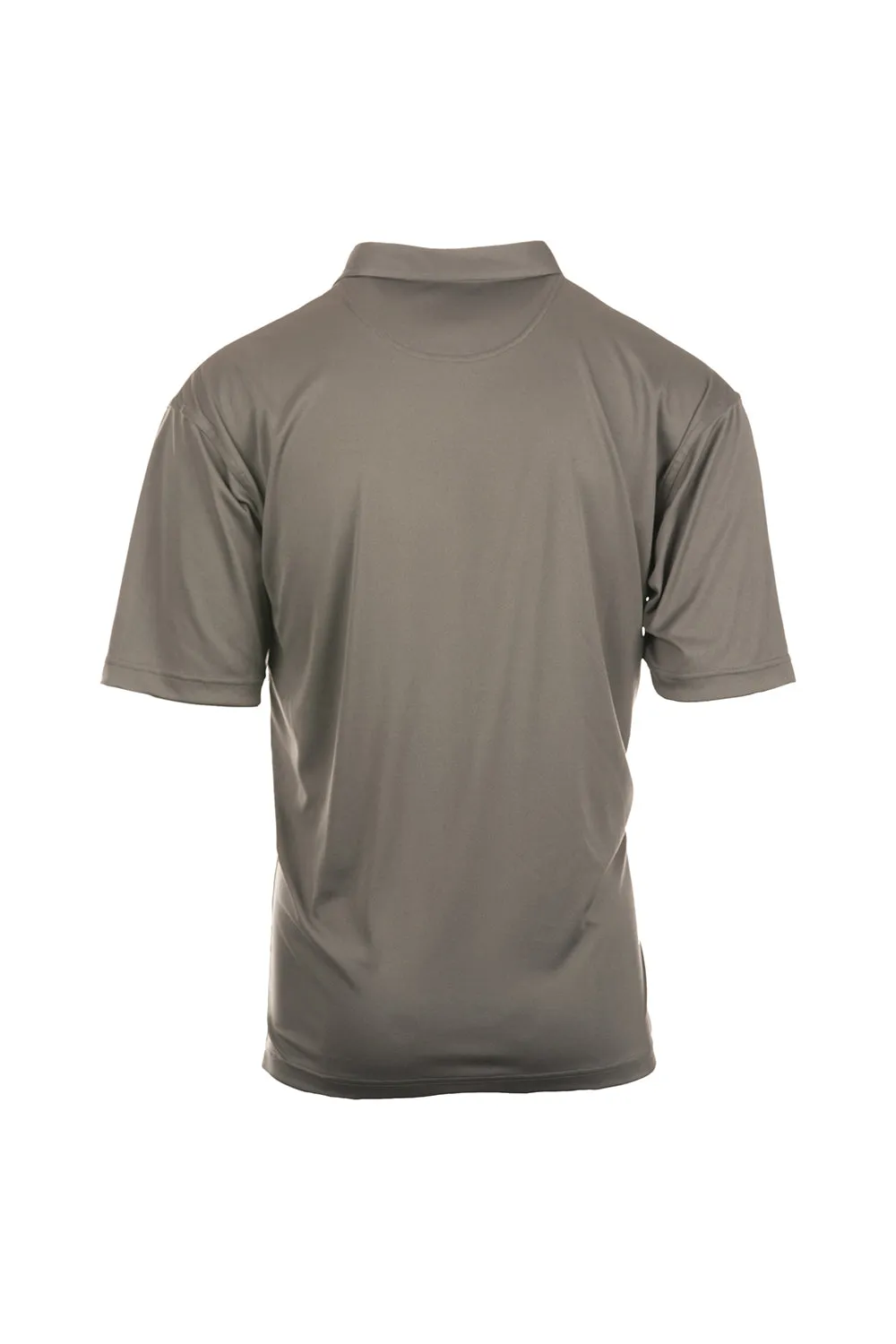 Burnside Mens Burn Moisture Wicking Short Sleeve Polo Shirt - Steel Grey