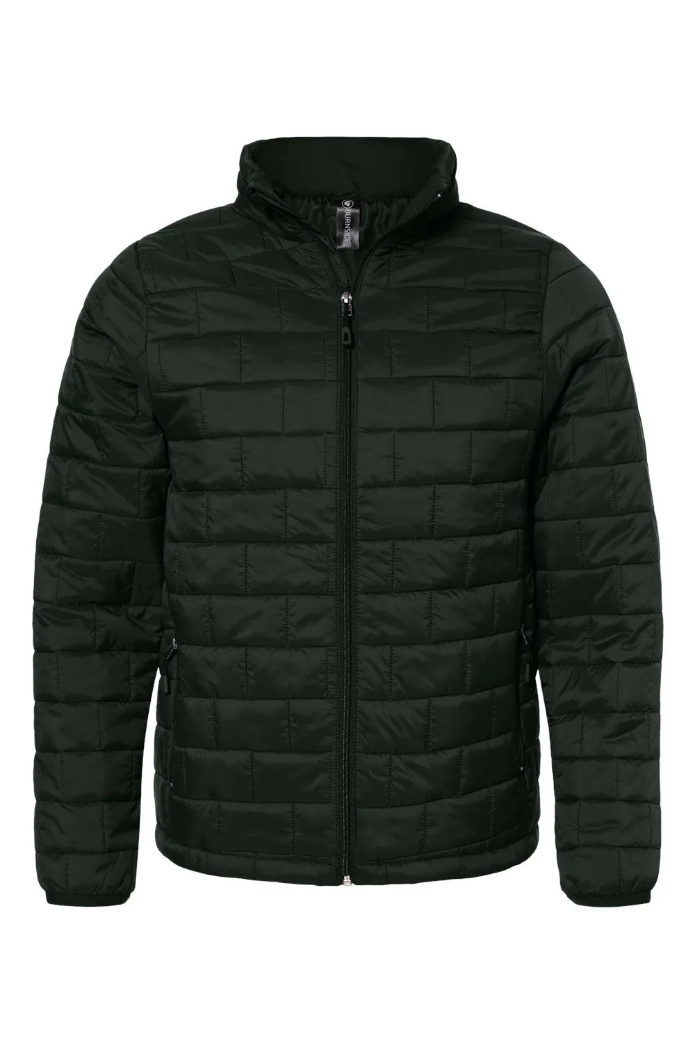 Burnside Mens Element Full Zip Puffer Jacket - Black