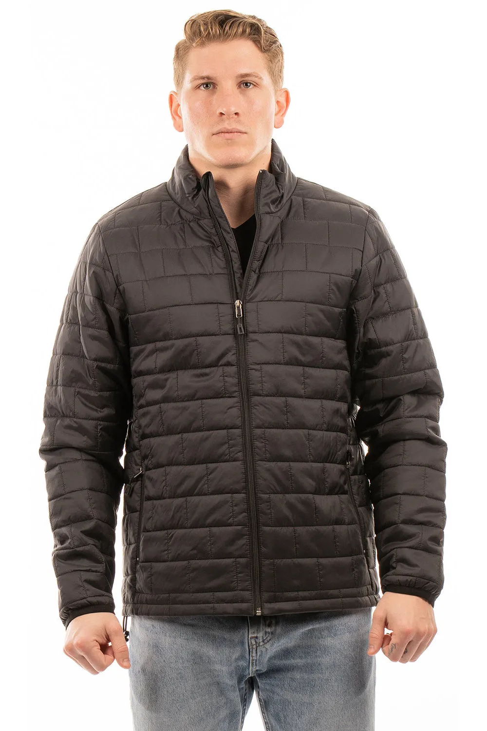 Burnside Mens Element Full Zip Puffer Jacket - Black