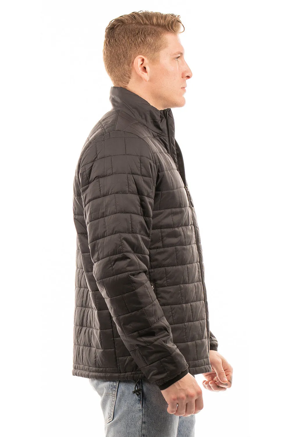 Burnside Mens Element Full Zip Puffer Jacket - Black