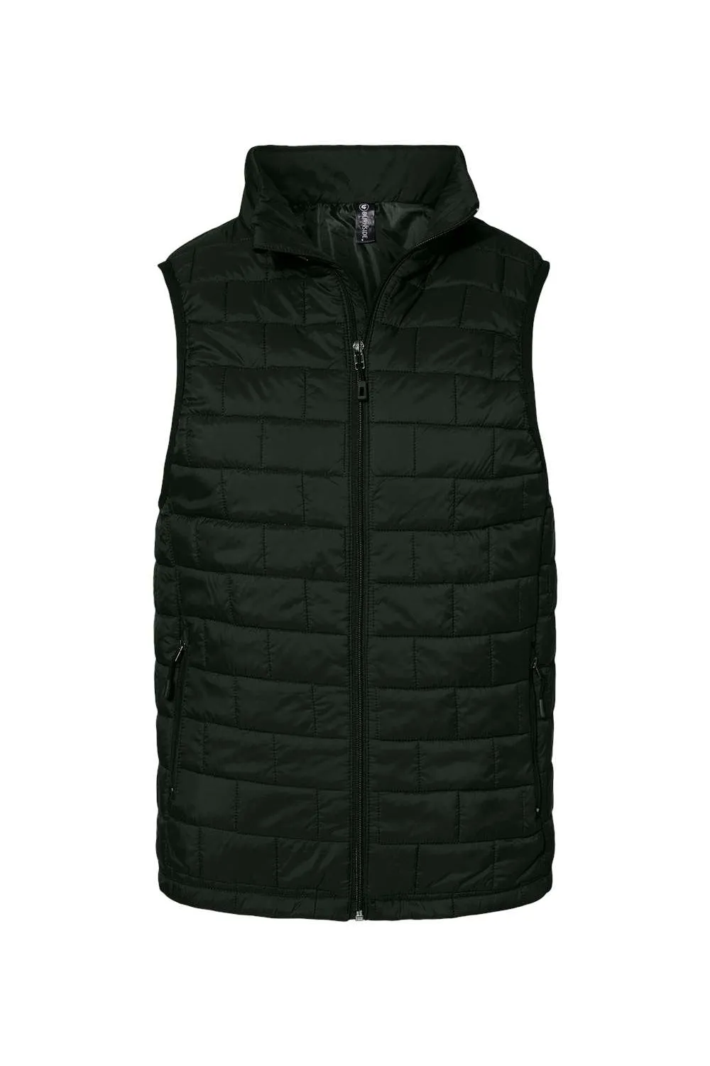 Burnside Mens Element Full Zip Puffer Vest - Black