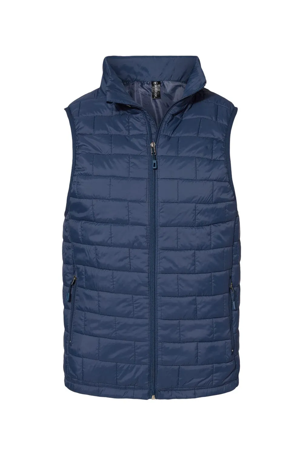 Burnside Mens Element Full Zip Puffer Vest - Navy Blue