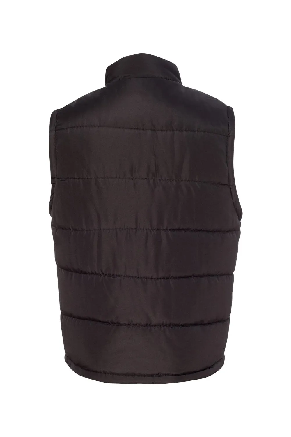 Burnside Mens Full Zip Puffer Vest - Black