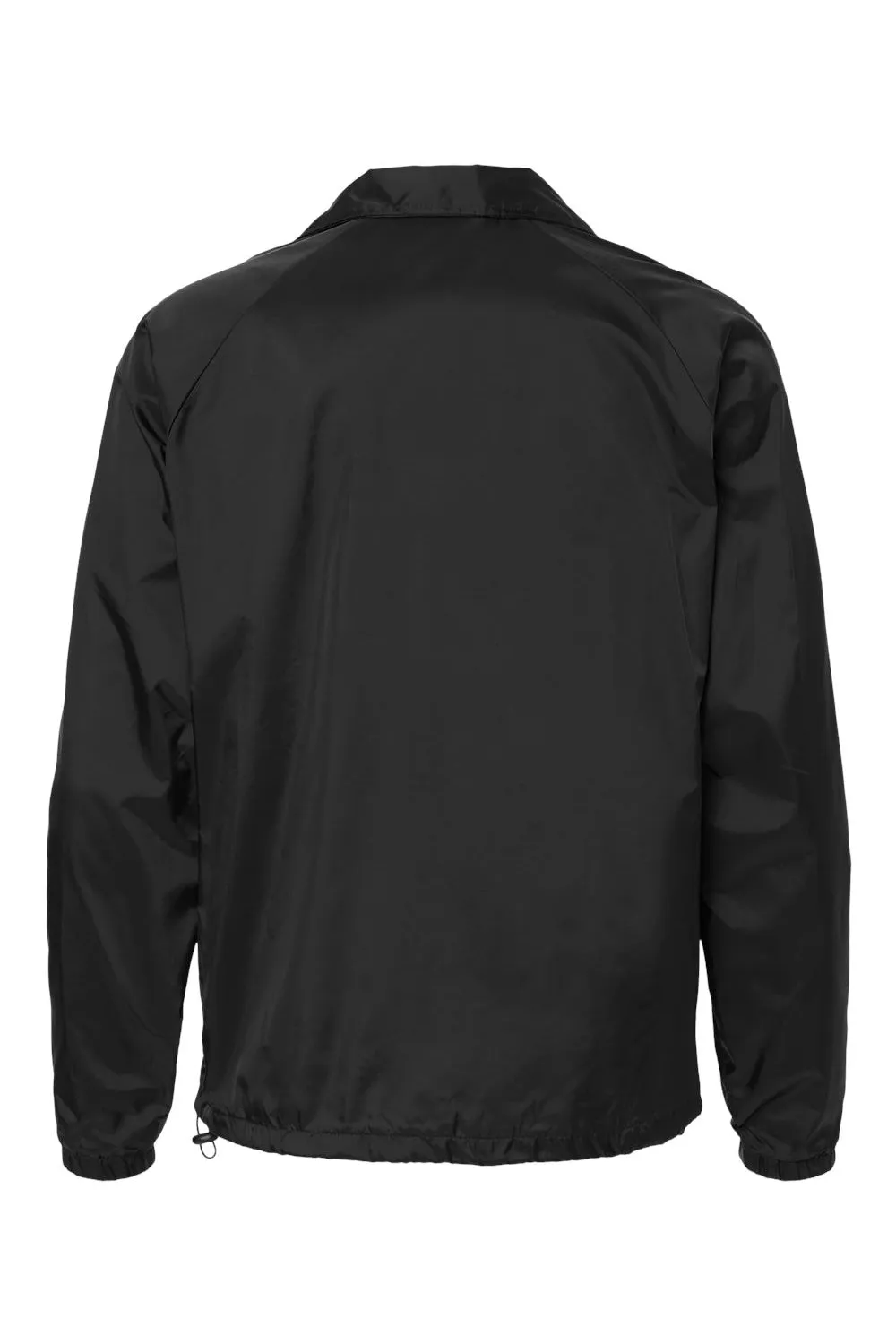 Burnside Mens Mentor Snap Down Wind & Water Resistant Coaches Jacket - Black