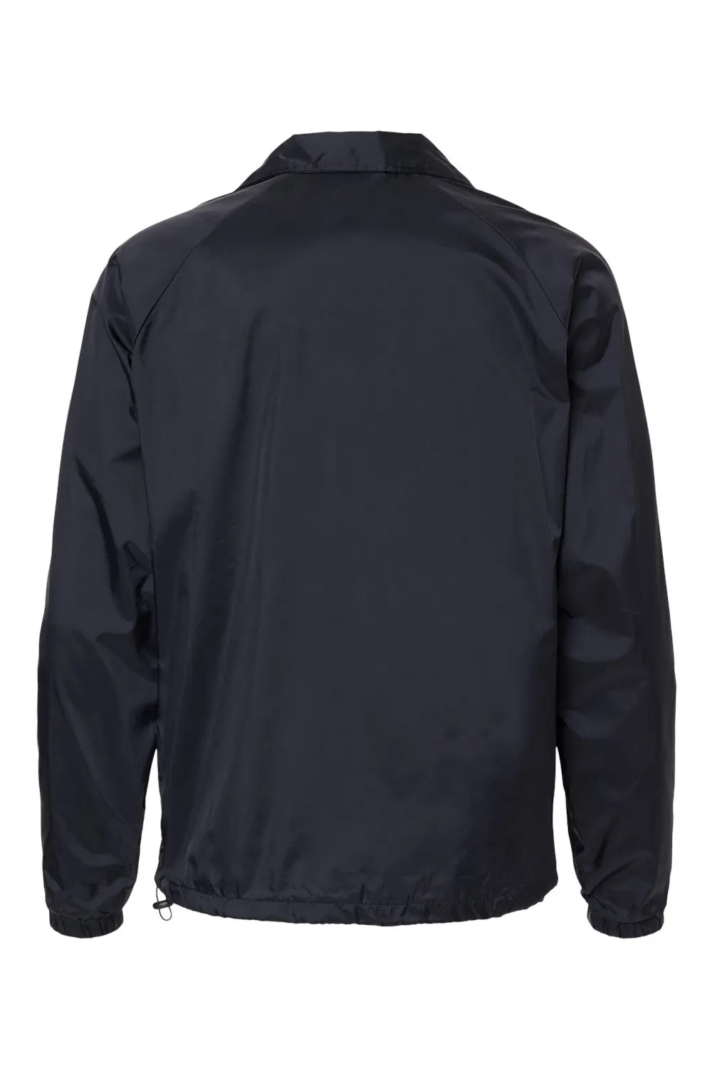 Burnside Mens Mentor Snap Down Wind & Water Resistant Coaches Jacket - Navy Blue