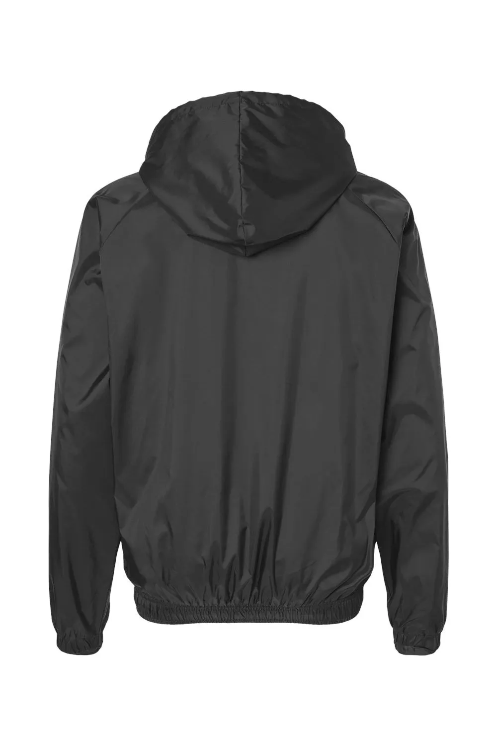 Burnside Mens Mentor Wind & Water Resistant Full Zip Hooded Coaches Jacket - Steel Grey