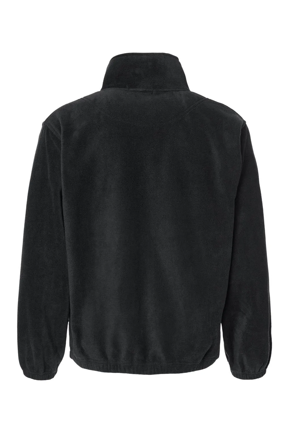 Burnside Mens Polar Fleece Full Zip Sweatshirt w/ Pockets - Black
