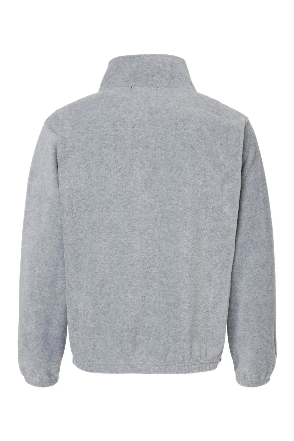 Burnside Mens Polar Fleece Full Zip Sweatshirt w/ Pockets - Heather Grey