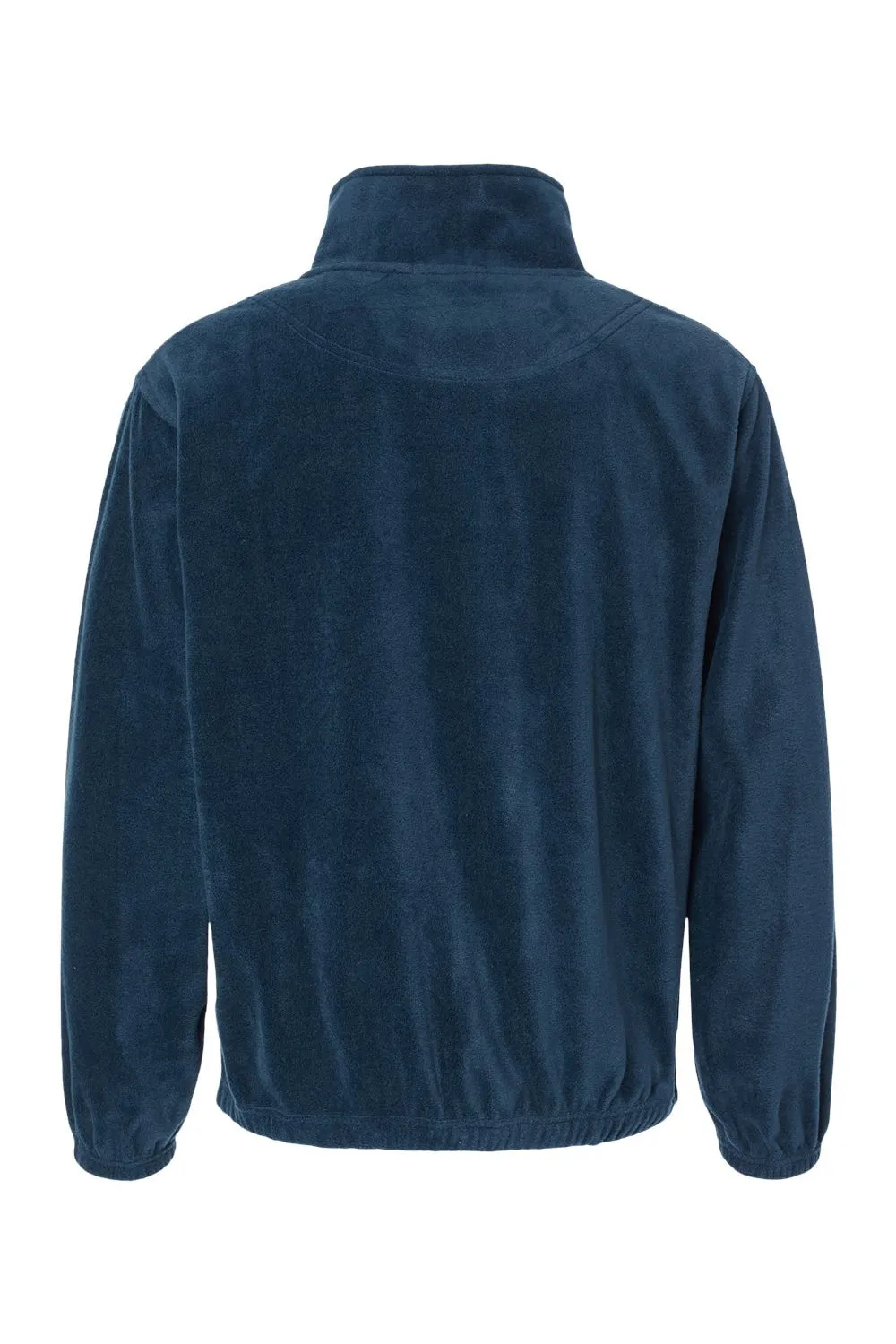 Burnside Mens Polar Fleece Full Zip Sweatshirt w/ Pockets - Navy Blue