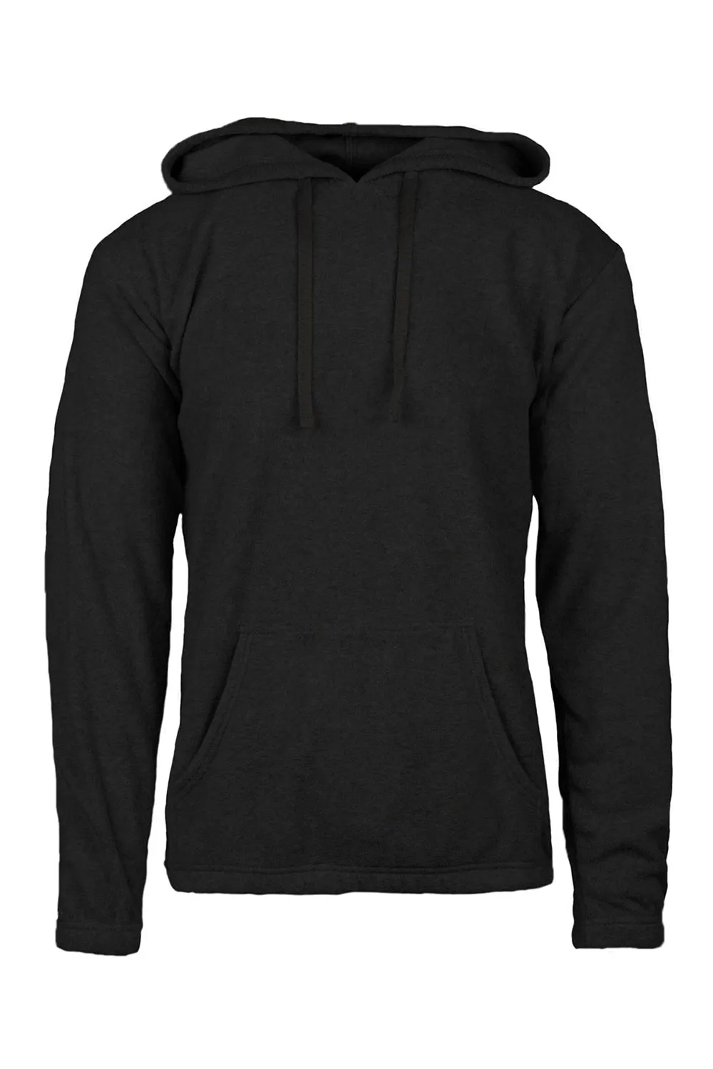 Burnside Mens Polar Fleece Pill Resistant Hooded Sweatshirt Hoodie w/ Pouch Pocket - Heather Charcoal Grey