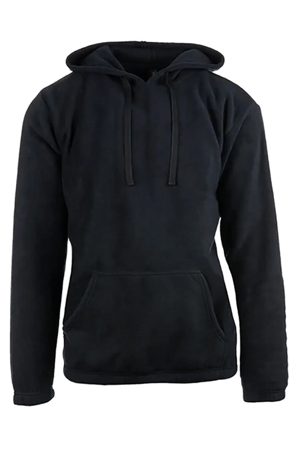 Burnside Mens Polar Fleece Pill Resistant Hooded Sweatshirt Hoodie w/ Pouch Pocket - Navy Blue