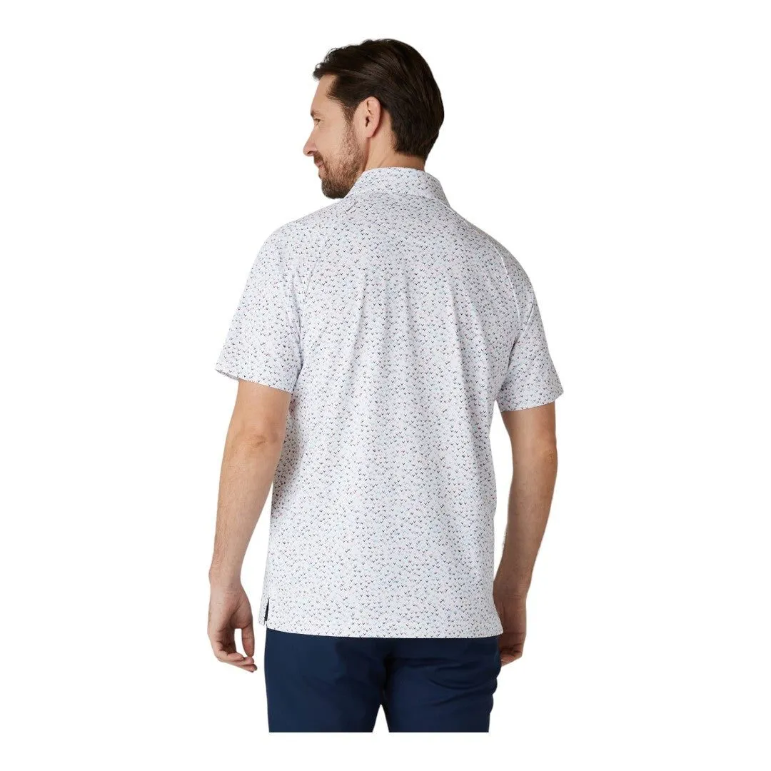 Callaway All Over Chev Confetti Print Golf Polo Shirt CGKSE0A3