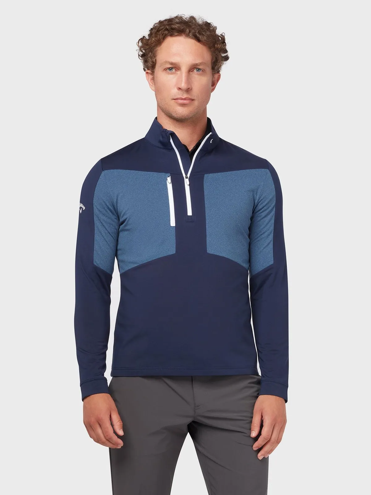 Callaway Aquapel Mixed Media 1/2 Zip Golf Sweater CGKFC004