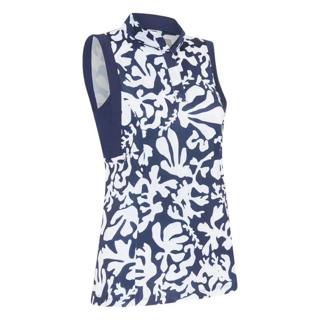 Callaway Ladies Abstract Floral SL Golf Shirt CGKSF040