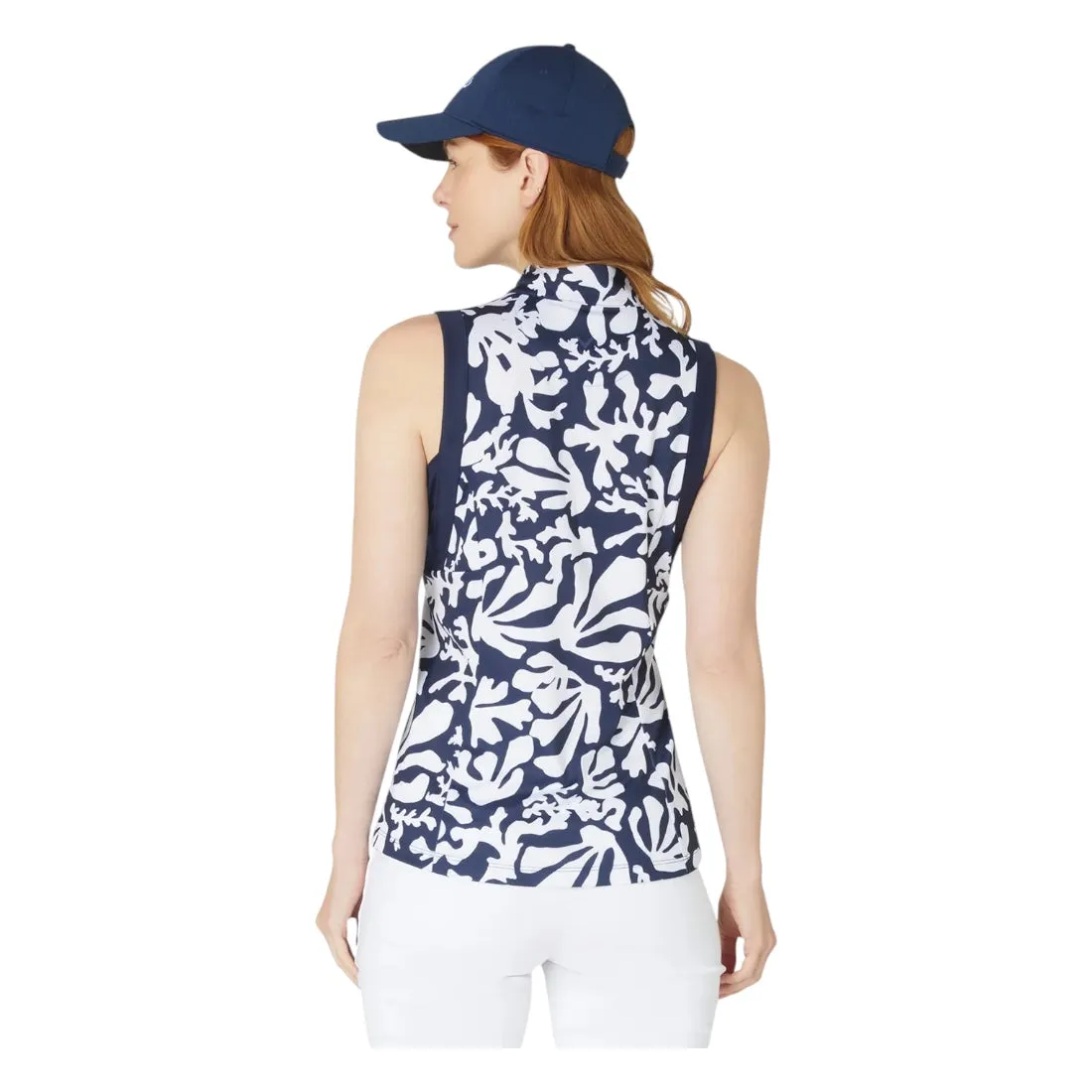Callaway Ladies Abstract Floral SL Golf Shirt CGKSF040