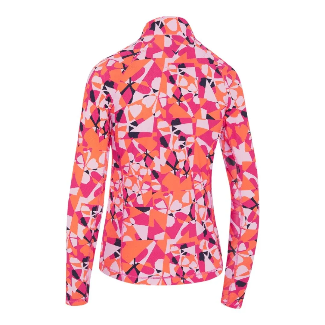 Callaway Ladies Geometric Floral Sun Protection Golf Midlayer CGKSE900
