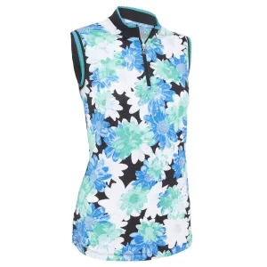 Callaway Ladies Printed Floral SL Golf Polo Shirt CGKSC017
