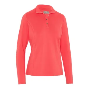 Callaway Ladies Thermal Fleeceback Golf Polo Shirt CGKFC077