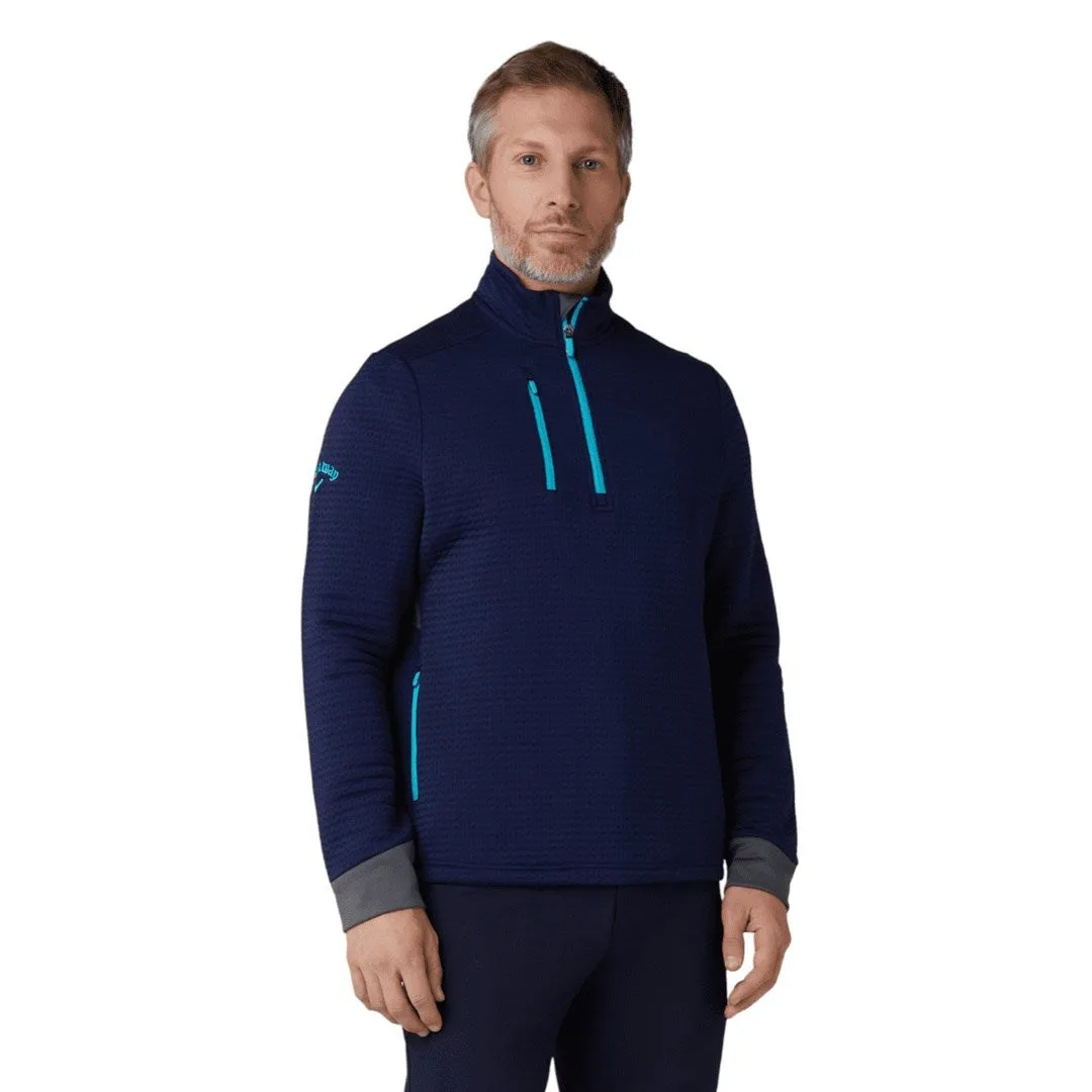 Callaway Midweight Textured 1/4-Zip Golf Fleece CGKFD038