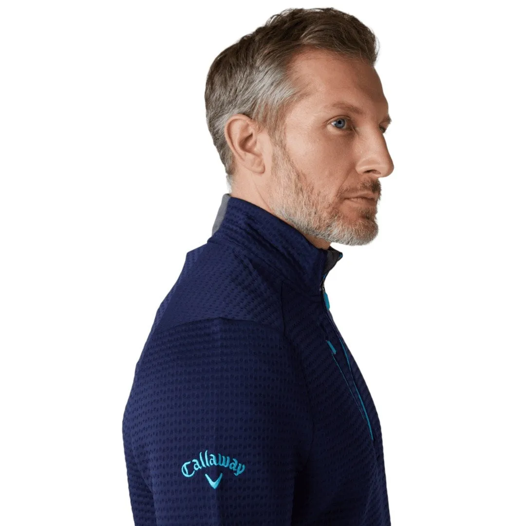 Callaway Midweight Textured 1/4-Zip Golf Fleece CGKFD038