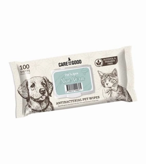 Care For The Good Antibacterial Wipes For Dogs & Cats (Aloe Vera) odor remover,dog cleaning