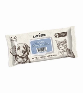 Care For The Good Antibacterial Wipes For Dogs & Cats (Baby Powder) odor remover,dog cleaning