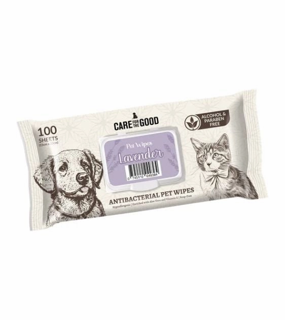 Care For The Good Antibacterial Wipes For Dogs & Cats (Lavender) odor remover,dog cleaning