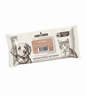 Care For The Good Antibacterial Wipes For Dogs & Cats (Pomegranate) odor remover,dog cleaning