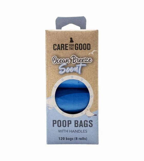 Care For The Good Scented Poop Bags With Handles (Ocean Breeze) odor remover,dog cleaning