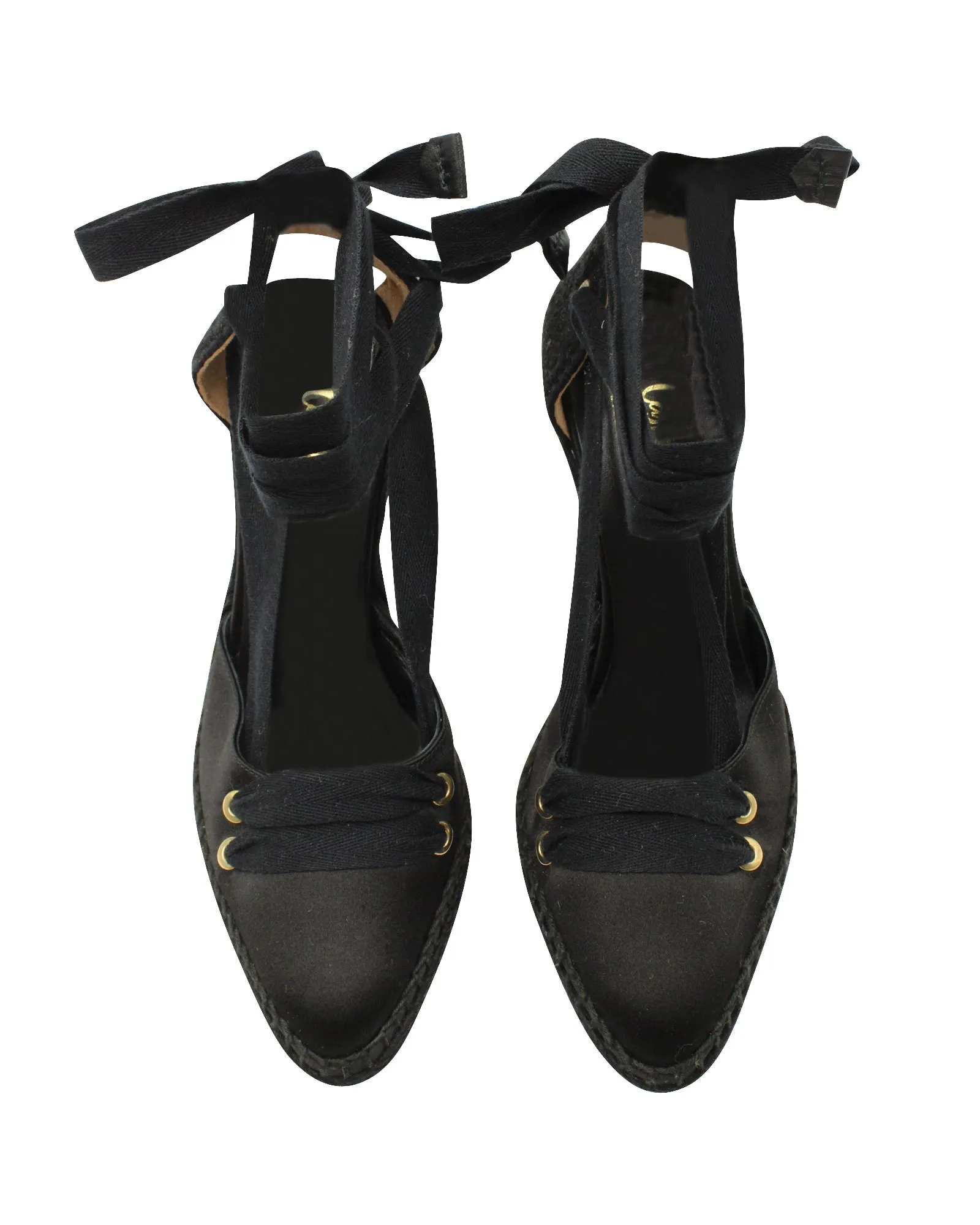 Castaer by Manolo Blahnik Pumps in Black Satin Shoes_Manolo-Blahnik