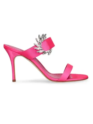 Chivela Satin Heel Sandals Shoes_Manolo-Blahnik