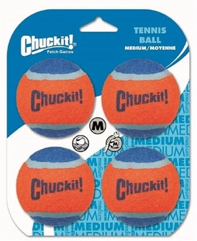 Chuckit! Tennis Ball - 4 Pack - Medium fetch toy,dog ball