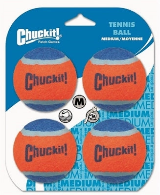 Chuckit! Tennis Ball - 4 Pack - Medium fetch toy,dog ball