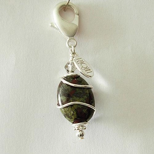 Clear Quartz Healing Dog Collar Charm Pawmulet